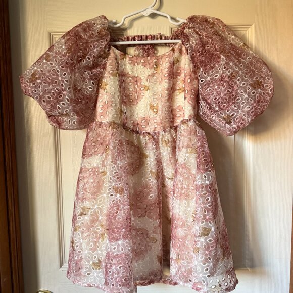 Noralee Nina Dress - Pink Peonies - Girl Size 6 - Picture 2 of 4